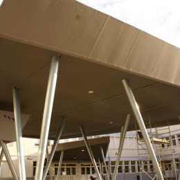 toile tendue préau collège