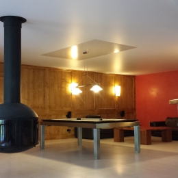 plafond séjour avec cheminée