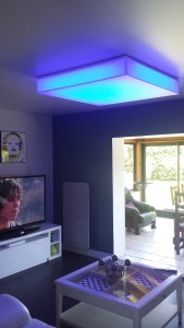 caisson led bleu